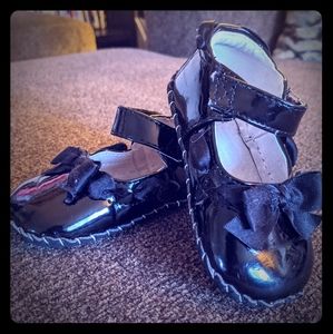 Pediped Originals Betty Black Patent Leather Baby